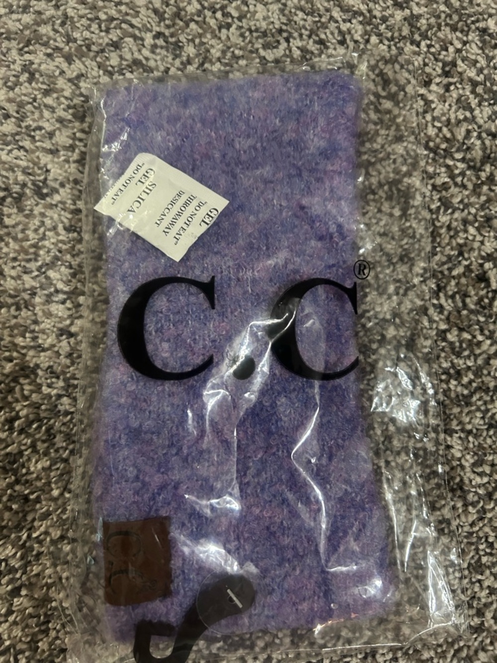 CC Logo Purple Fuzzy Headband